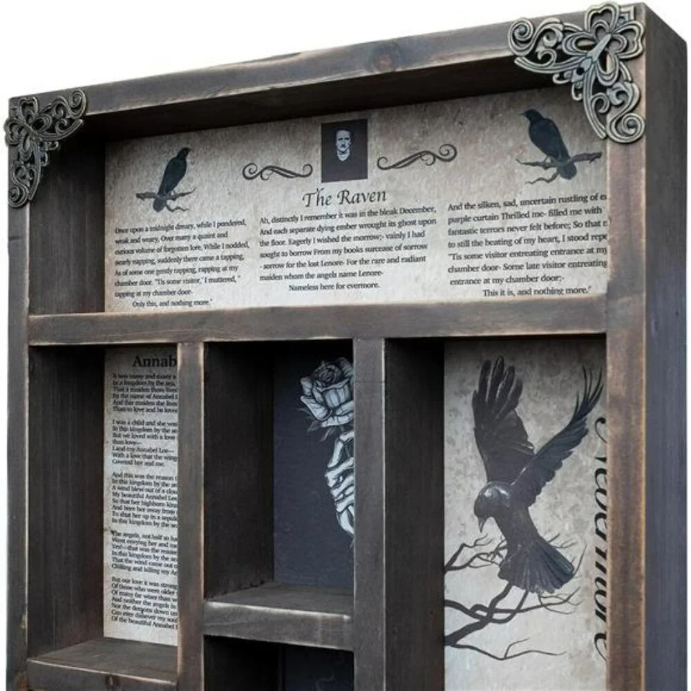 Rustic Gothic Wall Shelf Vintage Floating Display Rack Halloween Home Decor Gift